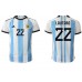 Günstige Argentinien Lautaro Martinez #22 Heim Fussballtrikot WM 2022 Kurzarm